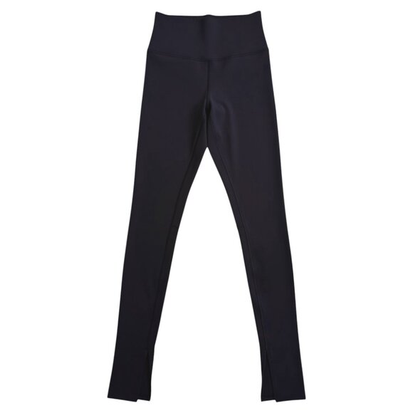 Alo Yoga Airbrush High-Waist Front-Slit Straight-Leg Legging Black Size S - Picture 3 of 8